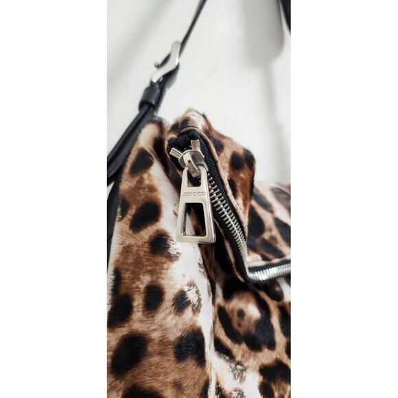 Jimmy Choo Animal Print Hobo Bag Fur & Leather Designer Handbag - Picture 16 of 16